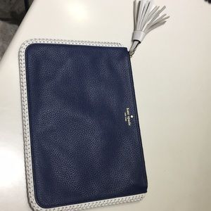 kate spade Blue and White Clutch